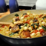 Pasta with Mini Chicken Meatballs