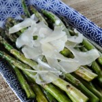 Oven Roasted Asparagus with Truffle Oil and Parmigiano-Reggiano