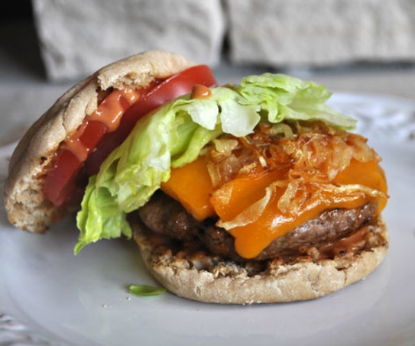 whole-wheat-english-muffin-burger-recipe