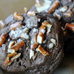 Triple Chocolate Cookies with Pretzels and Sea Salt