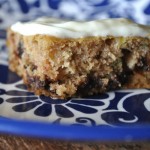 Chocolate Chip Zucchini Bars with Lemon Cream Cheese Icing