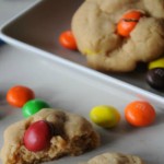 Peanut Butter Cookies with Peanut Butter M&M Candies