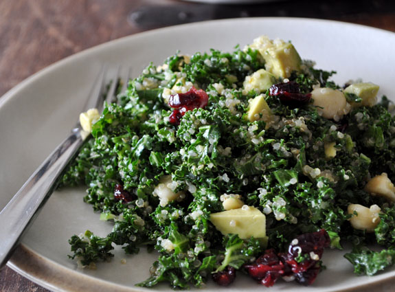 Garlic Kale and Quinoa Salad