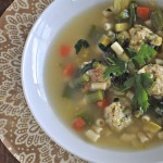 Spring Minnestrone with Mini Chicken Meatballs