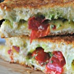 Grilled Cheese with Spicy Havarti, Cilantro Pesto & Roast Tomatoes