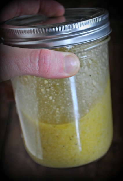 Two Minute Lemon Parmesaon Dressing via Mountain Mama Cooks Two Minute Lemon Parmesaon Dressing via Mountain Mama Cooks