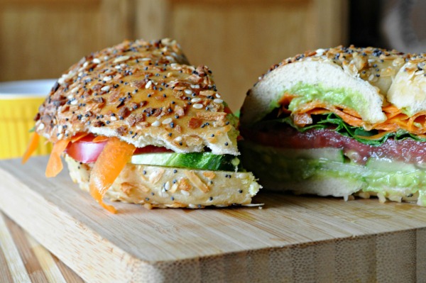 Veggie Bagel Sandwich - Mountain Mama Cooks Veggie Bagel Sandwich - Mountain Mama Cooks