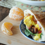 Breakfast Pita with Bacon, Berry-Pepper Preserves and Jack Cheese