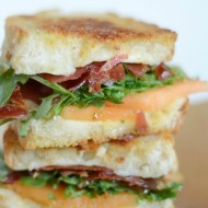 prosciutto and melon grilled cheese, www.mountainmamacooks.com