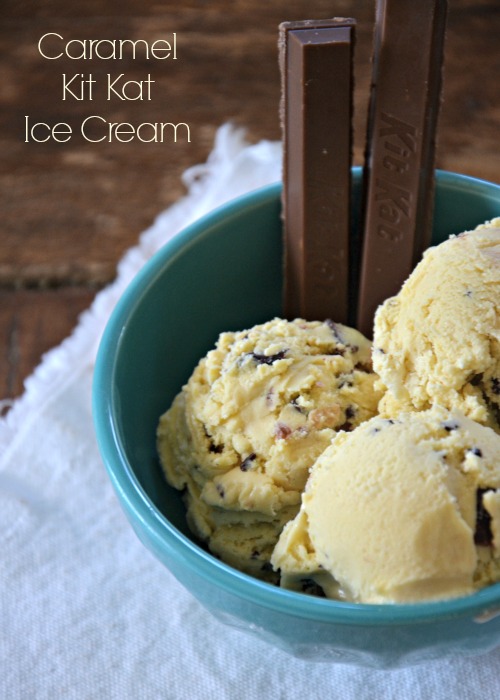 Caramel Kit Kat Ice Cream Mountain Mama Cooks