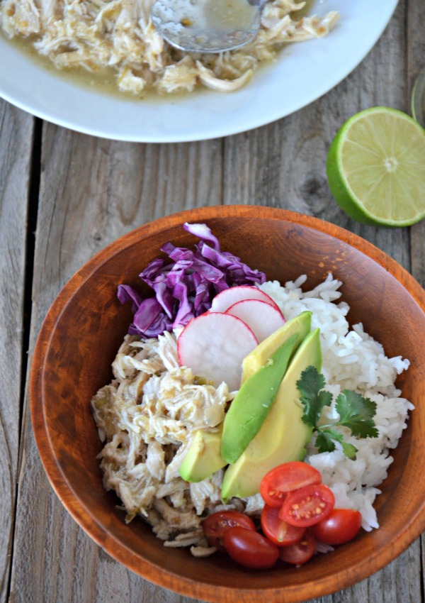 Slow Cooker Green Chili Chicken for Tacos Mountain Mama Cooks