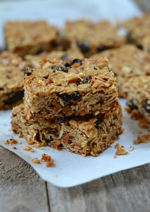 Chewy Cinnamon Raisin Granola Bars