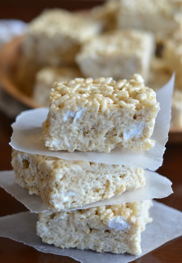 Brown Butter Vanilla Bean Rice Krispie Treats Mountain Mama Cooks