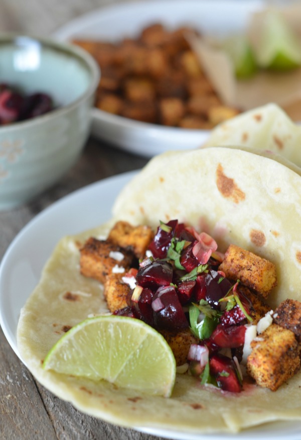 crispy-tofu-tacos-cherry-salsa-2 - Mountain Mama Cooks