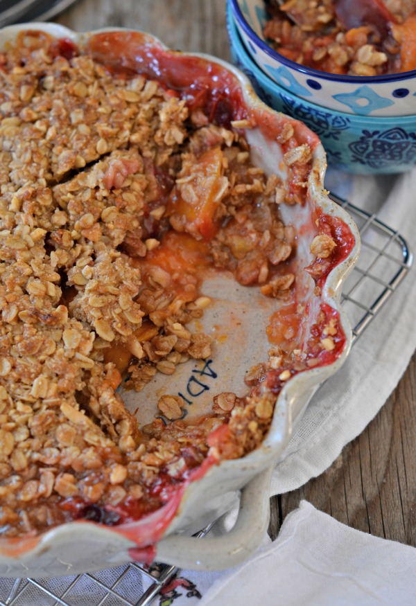 Peach Plum Crisp Mountain Mama Cooks
