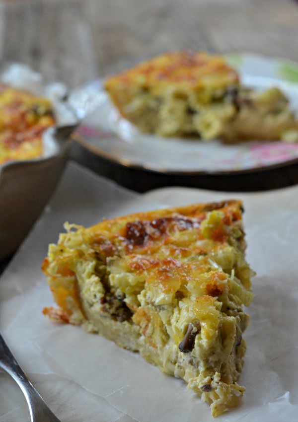 Sausage, Mushroom and Swiss Quiche with Caramelized Leeks ...