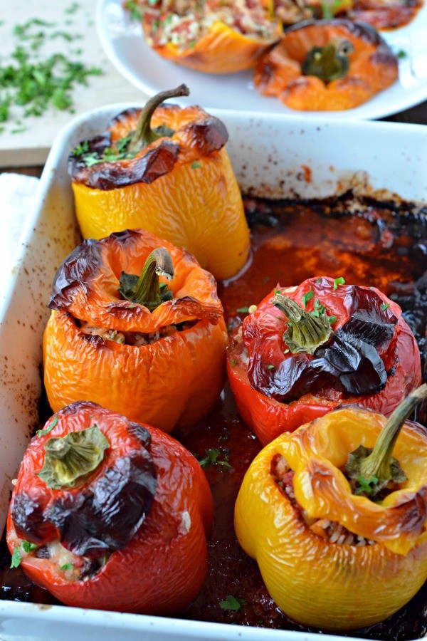 Greek Stuffed Peppers Mountain Mama Cooks