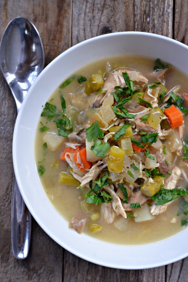 Slow Cooker Chicken Pot Pie Soup Mountain Mama Cooks