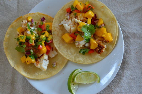 baked-fish-tacos-with-mango-salsa-feature - Mountain Mama Cooks
